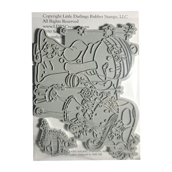 .๐10/$20. Polkadoodles ~ Snowy Friends. Rubber Stamp - Picture 2 of 2